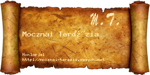 Mocznai Terézia névjegykártya